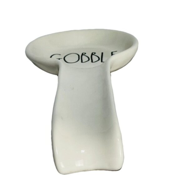 Rae Dunn Ceramic "Gobble" Spoon Rest Kitchen Organizer - Picture 2 of 5